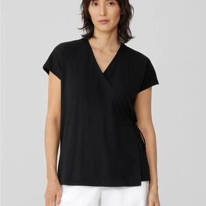 Eileen Fisher Fine Jersey Wrap Top